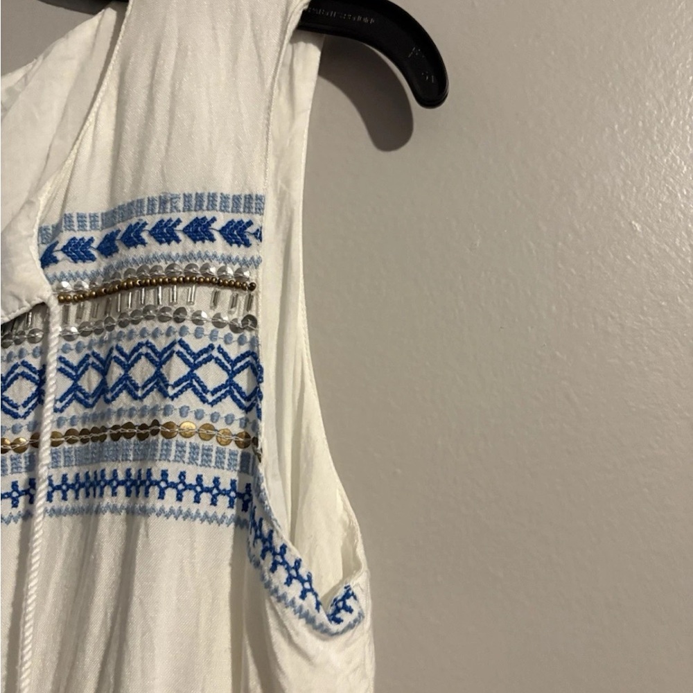 Kenji Women’s Boho Sleeveless Embroidered Beaded Fair Isle Sheath Dress Aztec - Picture 7 of 14